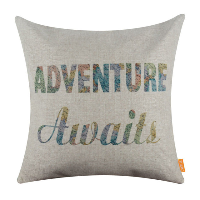 Adventure Awaits 18 in Pillow Case