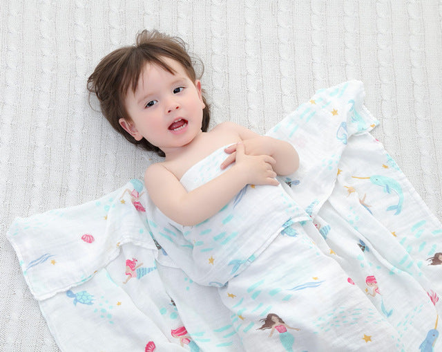 70% Bamboo Baby Swaddle Blanket Infant Wrap