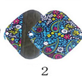 Flower Printed Washable Menstrual Pads Reusable Bamboo Sanitary Napkins