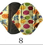 Flower Printed Washable Menstrual Pads Reusable Bamboo Sanitary Napkins