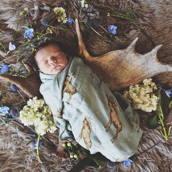 70% Bamboo Baby Swaddle Blanket Infant Wrap