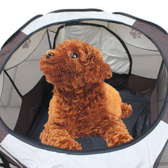 Portable Folding Pet Tent Playpen Dog Fence Puppy Kennel Easy Operation Folding Exercise Play In House Or Outdoor